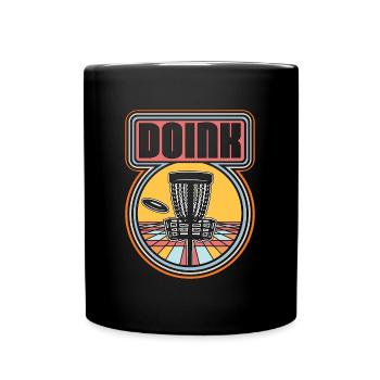 Disc Golf Doink Ultimate Frisbee Loves Flying Disc - Full Colour Mug - black - Front