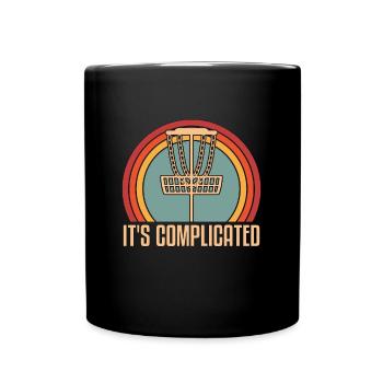 Disc Golf It's Complicated Loves Disc Golf Basket - Full Colour Mug - black - Front