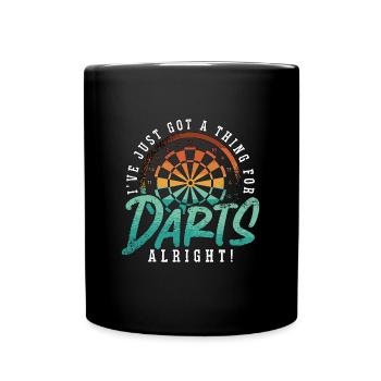 Sports cibles J’ai juste un truc pour le jeu de fléchettes - Mug uni - noir - Devant
