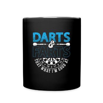 Cibler les fléchettes et les pets sportifs qui tirent des sports - Mug uni - noir - Devant