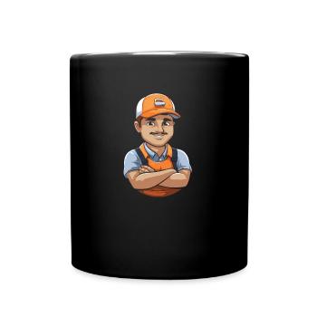 Lagerist Lagerarbeiter - Tasse einfarbig - Schwarz - Vorne