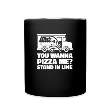Street Food Pizza - Full Colour Mug - black - Front