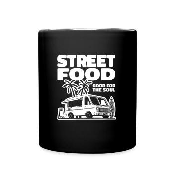 Cuisine de rue drôle - Mug uni - noir - Devant