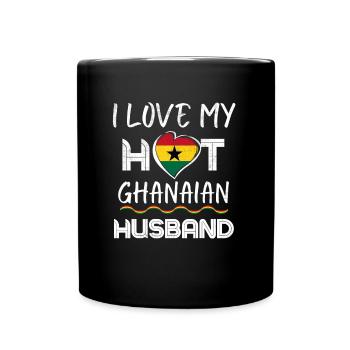 Funny Ghanaian Husband Proud Wife - Full Colour Mug - black - Front