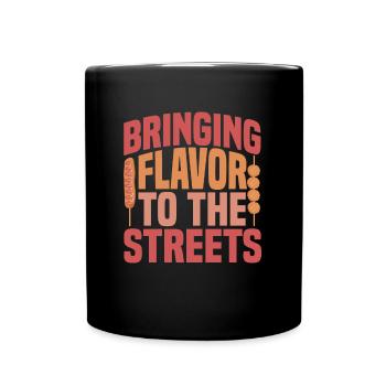 Corndog de rue - Mug uni - noir - Devant