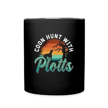 Coonhound Coon Hunt avec Plotts Treeing Walker - Mug uni - noir - Devant