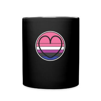 Genderfluid Heart - Full Colour Mug - black - Front