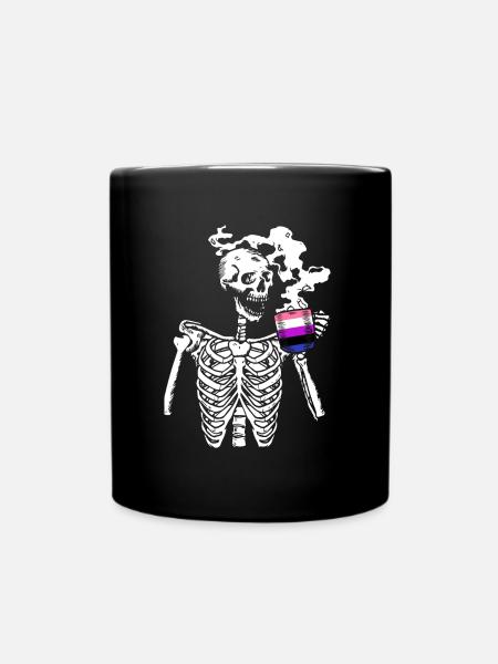 Genderfluide Skelett - Tasse einfarbig - Schwarz