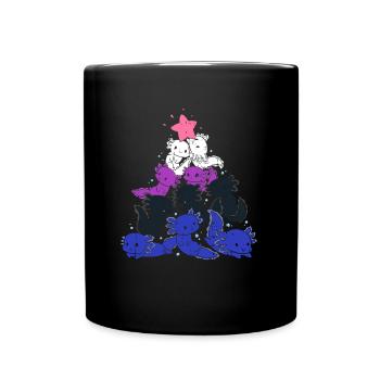 Genderfluide Axelotl - Full Colour Mug - black - Front