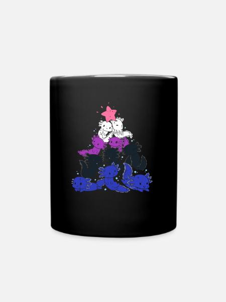 Genderfluide Axelotl - Tasse einfarbig - Schwarz