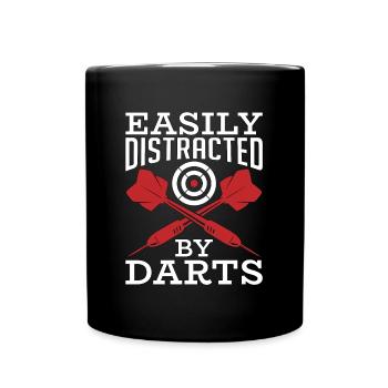 Sports cibles facilement distraits par Darts Bullseye - Mug uni - noir - Devant