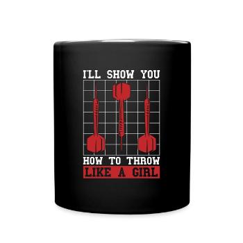 Sports cibles Je vais vous montrer comment lancer des bulles - Mug uni - noir - Devant
