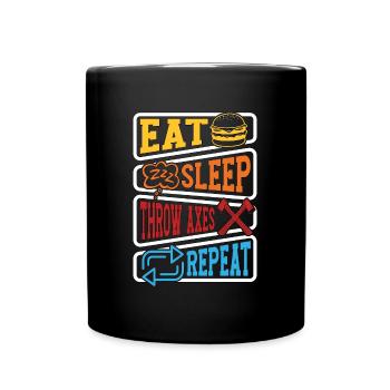 Sports cibles Manger Dormir Lancer Haches Tir Sports - Mug uni - noir - Devant