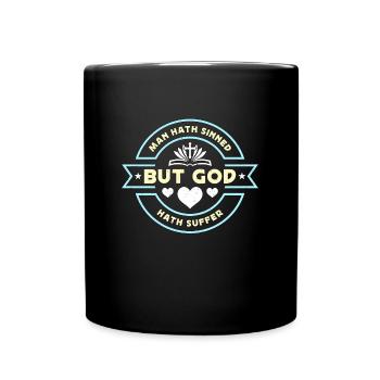 Theology Man Hath Sinned But God Hath Religious - Full Colour Mug - black - Front