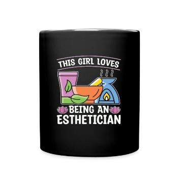 Esthéticienne Cette fille aime être cosmétologue - Mug uni - noir - Devant