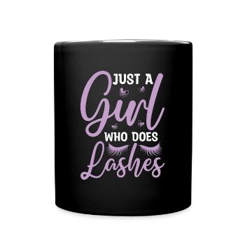 Aesthetician Just A Girl Who Does Lashes Skin Care - Full Colour Mug - black - Front