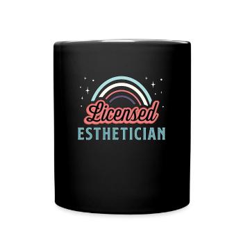 Aesthetician Licensed Esthetician Dermatologist - Full Colour Mug - black - Front
