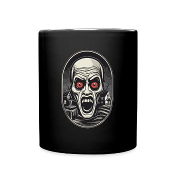 Gruseliges Halloween-design, Lustiger Geist outfit - Tasse einfarbig - Schwarz - Vorne