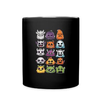Gruseliges Halloween-design, Lustiger Geist outfit - Tasse einfarbig - Schwarz - Vorne