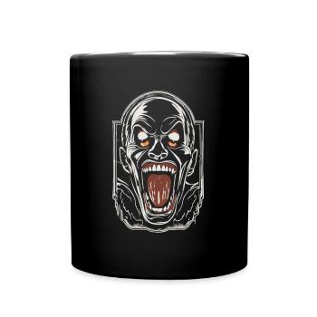 Gruseliges Halloween-design, Lustiger Geist outfit - Tasse einfarbig - Schwarz - Vorne