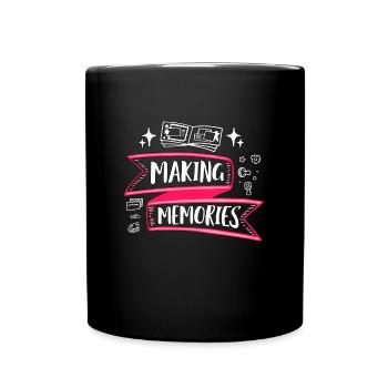 Scrapbooking, Making, Memories, Papercraft Journaling - Full Colour Mug - black - Front