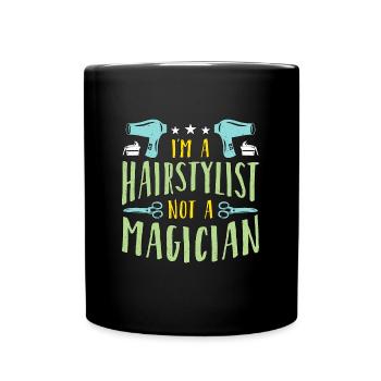 Je suis un coiffeur pas un magicien salon de coiffure - Mug uni - noir - Devant