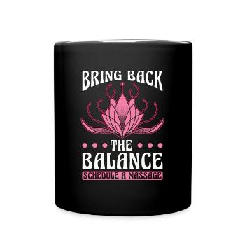 Massothérapeute Ramener L’Équilibre Massage - Mug uni - noir - Devant