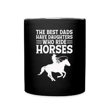Horse Owner Rider Riding Horse Father - Full Colour Mug - black - Front