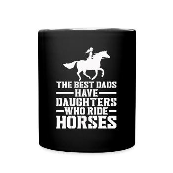Horse Owner Rider Riding Horse Father - Full Colour Mug - black - Front