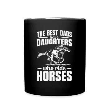 Horse Owner Rider Riding Horse Father - Full Colour Mug - black - Front