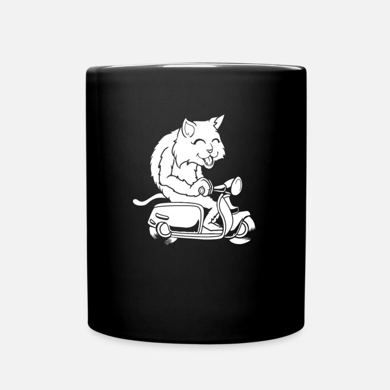 Scooter Cat - Mug uni - noir