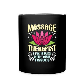 Massothérapeute Je résous les problèmes de physiothérapie - Mug uni - noir - Devant
