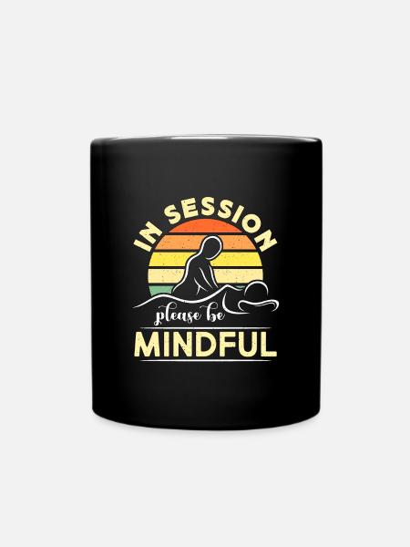 Massage Therapist In Session Please Be Reflexology - Tasse einfarbig - Schwarz