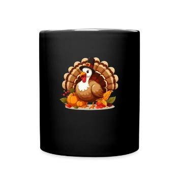 Dankbar Gesegnet Frohes Thanksgiving Erntedankfest - Tasse einfarbig - Schwarz - Vorne