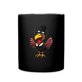 Dankbar Gesegnet Frohes Thanksgiving Erntedankfest - Tasse einfarbig - Schwarz - Vorne