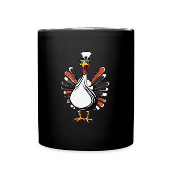 Dankbar Gesegnet Frohes Thanksgiving Erntedankfest - Tasse einfarbig - Schwarz - Vorne