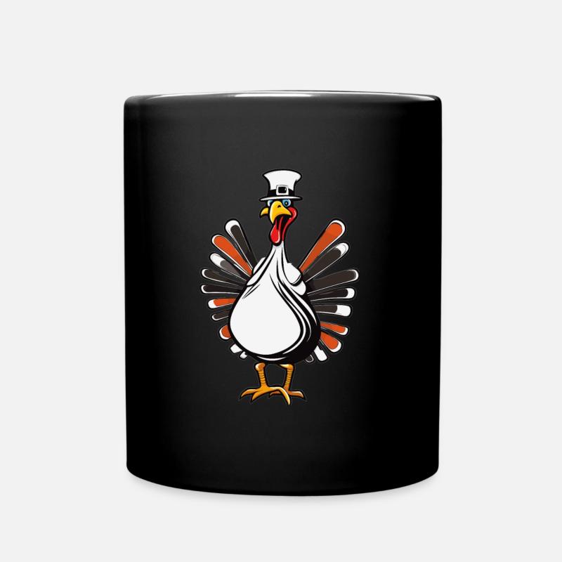 Dankbar Gesegnet Frohes Thanksgiving Erntedankfest - Tasse einfarbig - Schwarz