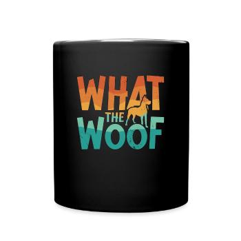 Service Dog Trainer What The Woof Therapy Dog - Full Colour Mug - black - Front