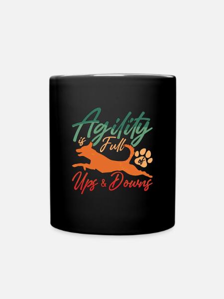 L’agilité du dresseur de chiens d’assistance est pleine de chiens d’assistance - Mug uni - noir