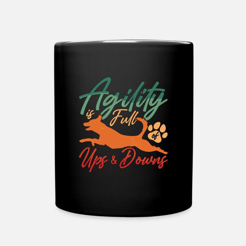 L’agilité du dresseur de chiens d’assistance est pleine de chiens d’assistance - Mug uni - noir