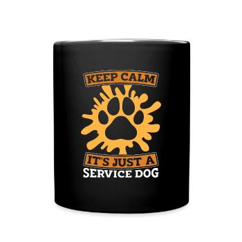 Service Dog Trainer Keep Calm It's Just Trainer - Full Colour Mug - black - Front