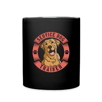 Service Dog Trainer Pet School Trainer Dog Owner - Full Colour Mug - black - Front