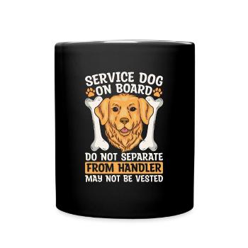 Service Dog Trainer Service Dog On Board Dog Owner - Full Colour Mug - black - Front