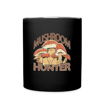 Mushroom Hunting Mushroom Hunter Mycologist Morels - Full Colour Mug - black - Front