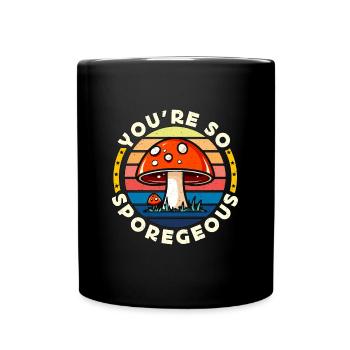 Mushroom Hunting You're Sporegeous Mushroom Picker - Full Colour Mug - black - Front