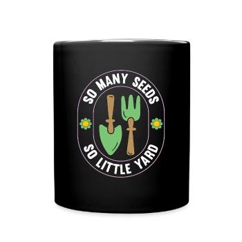 Landscaper So Many Seeds So Little Yard Lawn Mower - Full Colour Mug - black - Front