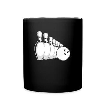 Bowling Bowlen Bowler - Tasse einfarbig - Schwarz - Vorne