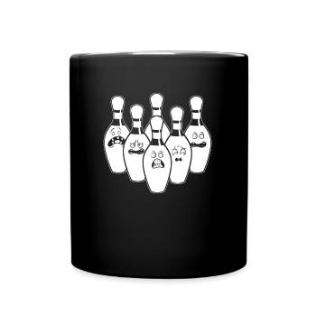 Bowling Bowlen Bowler Witzig - Tasse einfarbig - Schwarz - Vorne