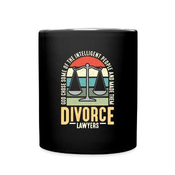 Avocat De Divorce Dieu A Choisi Une Partie Du Divorce - Mug uni - noir - Devant