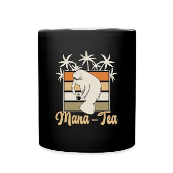 Dugong Mana-Tea Marine Animals Sea Cows Manatee - Tasse einfarbig - Schwarz - Vorne